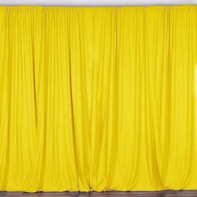 Zen Creative Designs Solid Poplin Curtain Backdrop Panel 58" Wide/Home Window Decor/Photo Studio Backdrop Panel 58" Wide (Lemon, 63" Tall) - Image 2