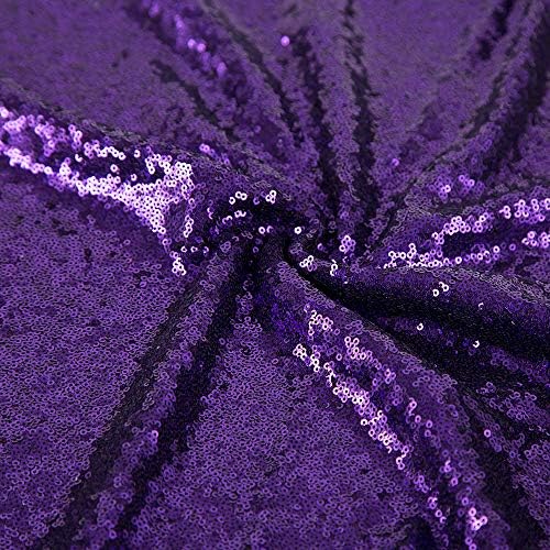 JYFLZQ Purple Sequin Tablecloth, Glitter Table Cover 60x102 Inch Rectangle - Image 6