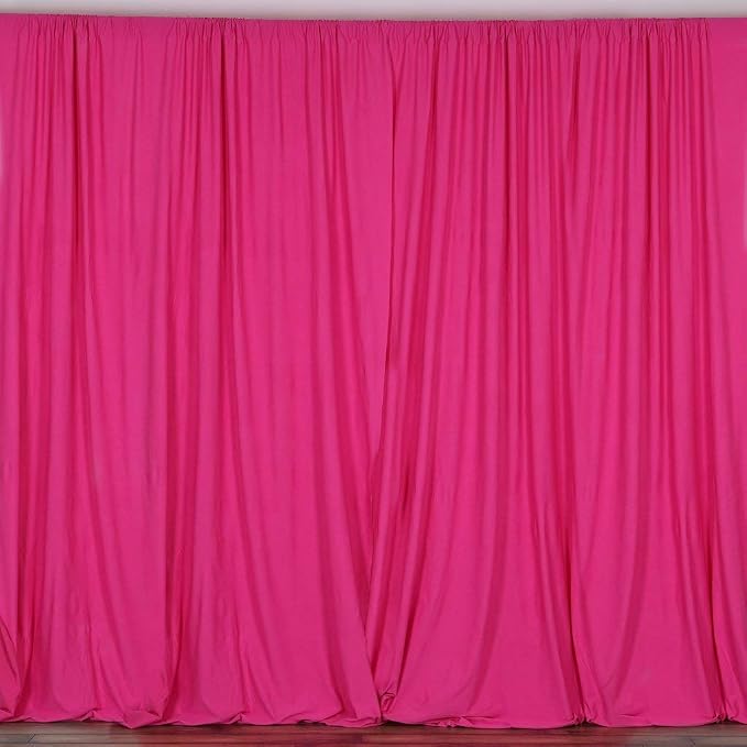 Zen Creative Designs Solid Poplin Curtain Backdrop Panel 58" Wide/Home Window Decor/Photo Studio Backdrop Panel 58" Wide (Fuchsia, 36" Tall) - Image 2