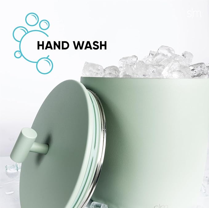 Simple Modern Vacuum Insulated Ice Bucket with Lid and Scoop | For Cocktail, Champagne, Wine, Beer, & Hosting | Stainless Steel 100oz Capacity for Large Parties | Rocks Collection | Metallic Gold