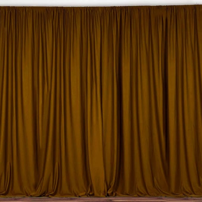 Zen Creative Designs Solid Poplin Curtain Backdrop Panel 58" Wide/Home Window Decor/Photo Studio Backdrop Panel 58" Wide (Dark Gold, 72" Tall) - Image 2