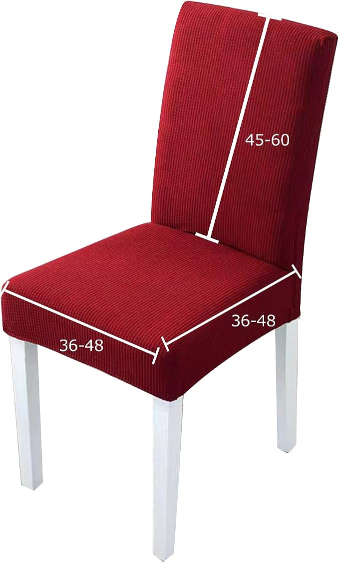 6PCS Dining Chair Covers Polyester Stretch Dining Room Chair Slipcovers Removable Available Waterproof and Washable Chair Covers for Kitchen、Banquet、Hotel and Party(Off White) - Image 2