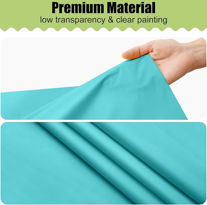 Smiry Disposable Table Cloth - 6 Pack, 54 x 72 Inch Waterproof Rectangle Tablecloths for Parties, Decorative Plastic Table Cover, Leakproof & Sturdy, Teal - Image 8