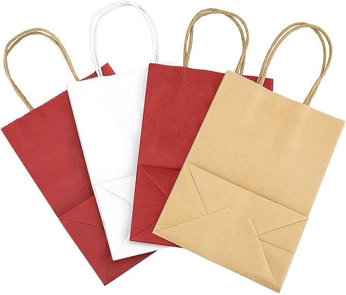 Solid Print Holiday Gift Twisted Handles Kraft Paper Bags in Bulk, Multipurpose use, Suitable for Every Occasion, 10 X 5 X 13, Brown - Image 8