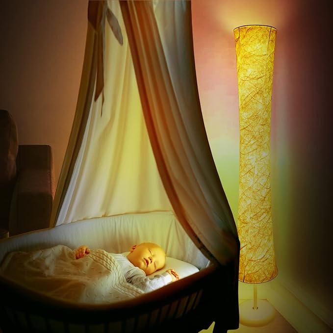 WORLD WIN Floor Lamp, 61'' Smart RGB LED Corner Lamp with Music Sync and 16 Million DIY Colors, 3 Color Temperature, APP & Remote Control, Color Changing Standing Floor Lamp with Stand