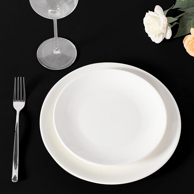 sancua Black Round Tablecloth 108 Inch Fit 42-96 Inch Tables, 8 Pack | Circle Polyester Fabric Table cloth for Wedding Party Reception Banquet Birthday, Washable Formal Covers - Image 9