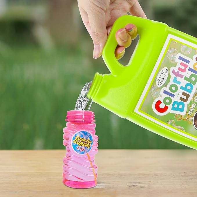 Lulu Home Concentrated Bubble Solution, 1 L/ 33.8 OZ Refill for Bubble Machines, Giant Wands, and Blowers - Up to 2.5 Gallons for Kids' Birthday Parties