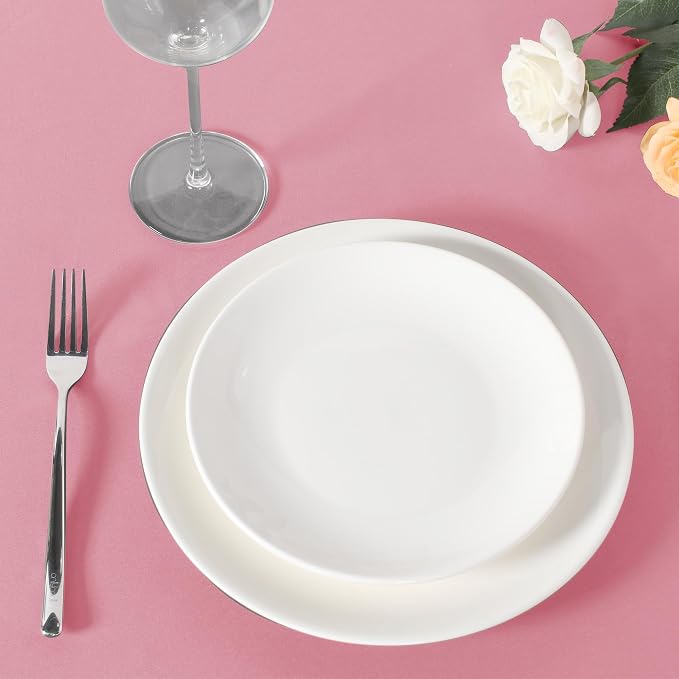 sancua Pink Round Tablecloth 90 Inch Fit 30-72 Inch Tables, 8 Pack | Circle Polyester Fabric Table cloth for Wedding Party Reception Banquet Birthday, Washable Formal Covers - Image 9