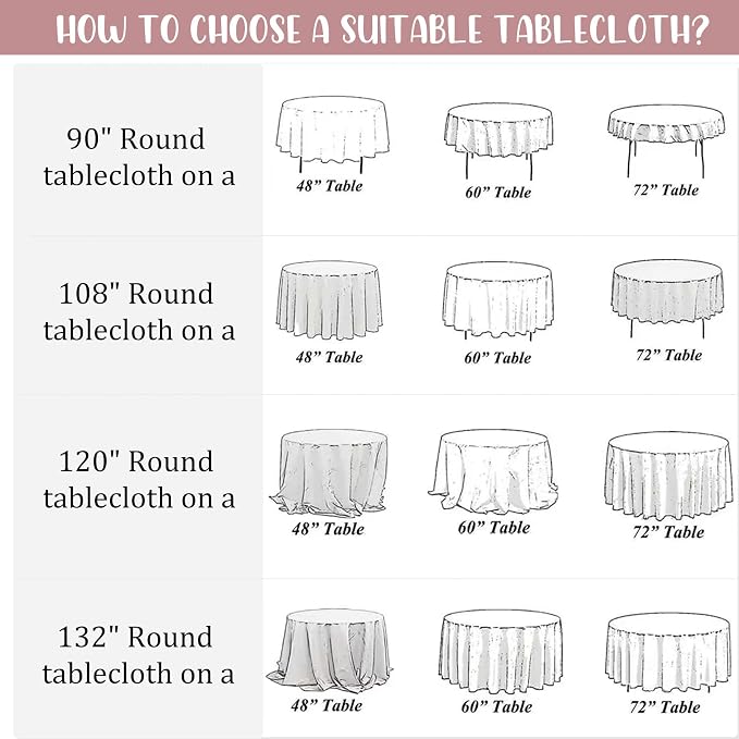 Fivenl 8 Pack Premium Round Tablecloth 90 Inch Round Table Covers Bulk Washable Polyester Fabric Round Table Clothes for Wedding Party Reception Banquet Buffet Restaurant (Dusty Rose, 90 Inch) - Image 7