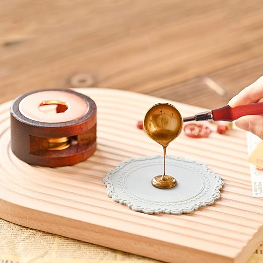 Upgraded Wax Seal Stamp Kit,Wax Seal Kit with Storage Box,48 Color 1200 Pcs Sealing Beads with 4 Pcs Seal Stamps,Warmer,Spoon,Envelopes, Candles, Metallic Pen for Wedding Invitation,DIY Crafts