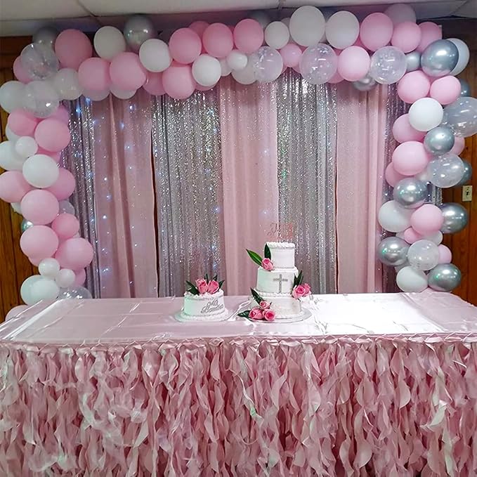 Pink Sequin Backdrop 2FTx8FT 2 Panels - Image 7