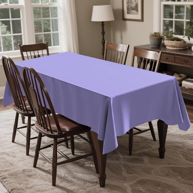 CXPSINC 54 Inch X 300 Feet Plastic Table Cover Roll Disposable Tablecloth with Slide Cutter for All Type/Shape Tables | Party, Banquet, Birthdays, Weddings(Purple, 300 Feet) - Image 6