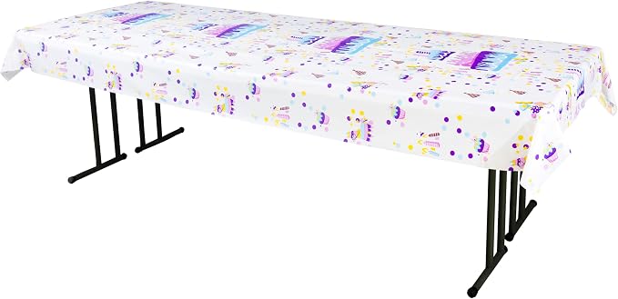 Grandipity Unicorn Birthday Tablecloth Rectangle (6 Pk) Premium Disposable Plastic 54"x108" Unicorn Tablecloth, Rainbow Unicorn Birthday Decorations & Unicorn Party Supplies, Unicorn Party Decorations - Image 8