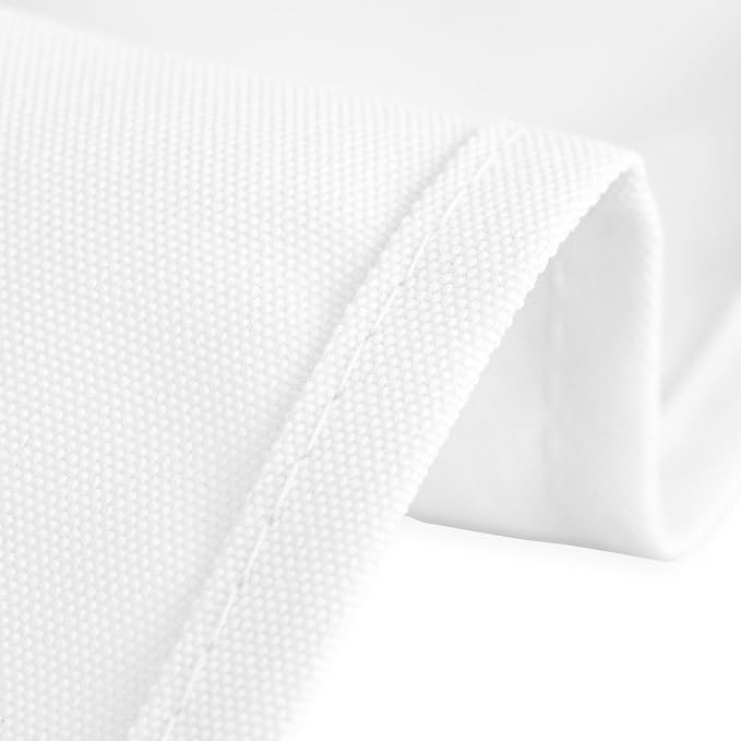 LTC LINENS 5 Pack White Rectangular Tablecloths 70 x 120 Inch for 6 or 8 Feet Rectangle Banquet Tables with Half-Drop - Stain and Wrinkle Resistant Polyester Cloth Table Covers for Party, Wedding - Image 6
