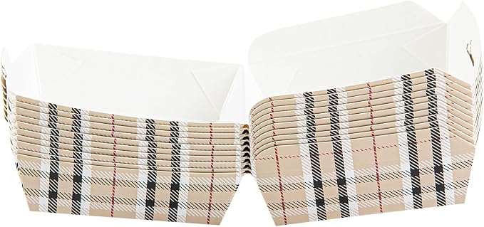 Restaurantware Paper Plaid Mini Burger Box, 2.8 x 2 In, 100 Pack - Image 18
