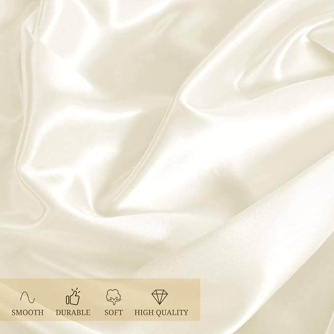 12 Pack Ivory Satin Tablecloth, 57 x 108 Inch - Image 8