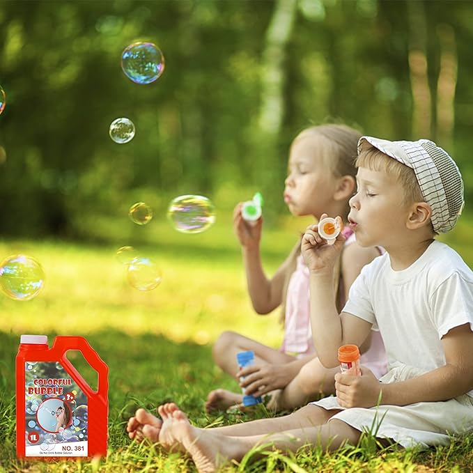 Lulu Home Bubble Concentrated Solution, 1 L/ 33.8 OZ Bubble Refill Solution for Kids Halloween Parties, Bubble Machine, Giant Bubble Wand, Bubble Blower Toys