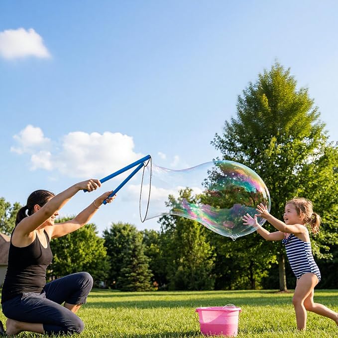 ZENFUN 8 Pcs Giant Bubble Wand, Big Bubble Wands, Giant Bubble Maker, Large Bubble Wand, Big Bubble Maker for Adults Party Favors, Bubble Solution Not Included