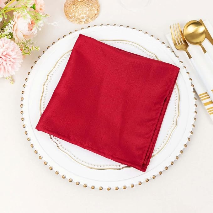 Tableclothsfactory Premium 25 Pack | Wine Seamless Cloth Dinner Napkins, Wrinkle Resistant Linen | 17"x17" for Party & Decorations - Image 9