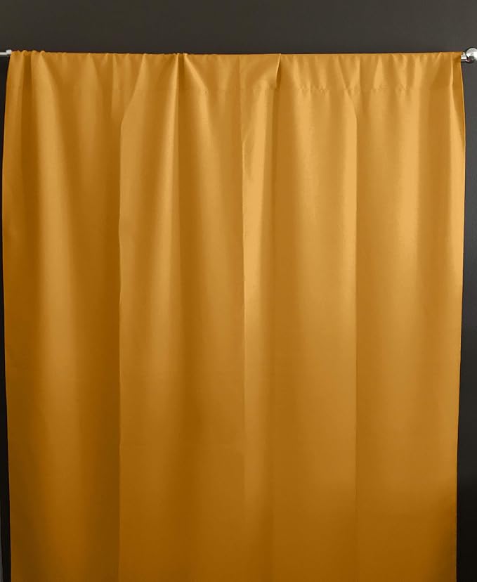 Zen Creative Designs Solid Poplin Curtain Backdrop Panel 58" Wide/Home Window Decor/Photo Studio Backdrop Panel 58" Wide (Marigold, 108" Tall) - Image 2