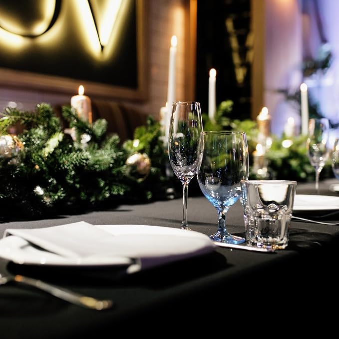 Fixwal 6 Pack 6FT Black Tablecloth Rectangle Spandex Fitted Table Cover - Image 7
