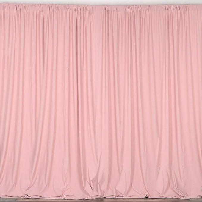 Polyester Poplin Backdrop Drape Curtain Panel with 4" Rod Pocket (Blush, 10 Feet Wide x 9 Feet High Seamless) by Unknown