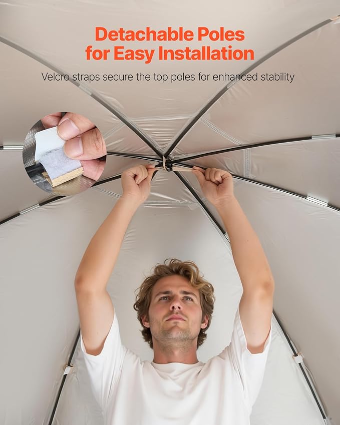 VEVOR Pop up Screen House Tent, 12 x 11 ft, 10-12 Person Screen Gazebo with Extended Awning, Portable Screened in Canopy with Carry Bag, Netting Sides, for Patio, Backyard, and Outdoor Activities