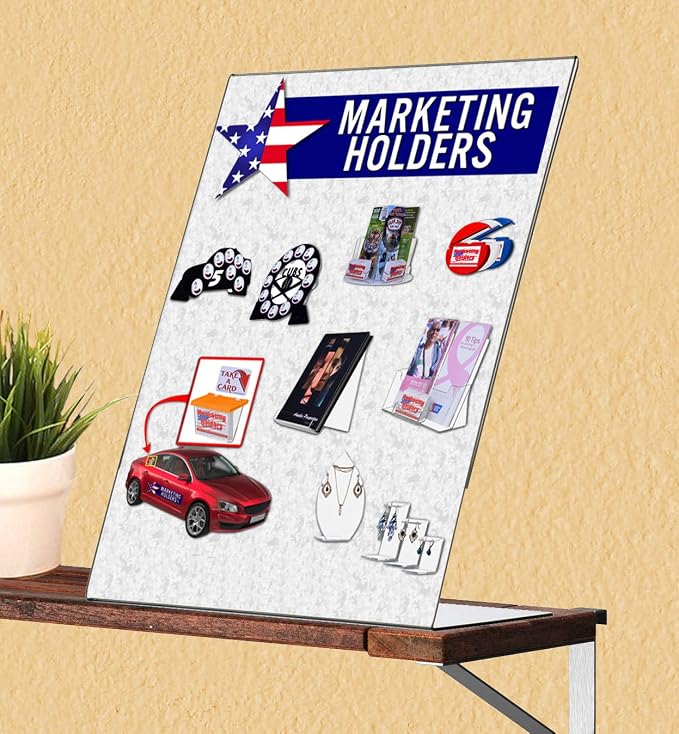 6 Pack Acrylic Sign Holder Side Load Table Tent 8.5" x 11" Countertop Premium Literature Media Frame Printed Material Flyer Event Display for Restaurants Hotels and Offices by Marketing Holders - Image 6