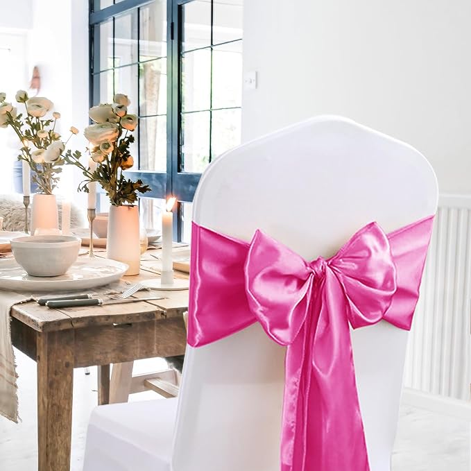 10 Pack Satin Table Runner 12 X 108 Inch Silk Table Runner for Party,Wedding, Birthday, Banquets,Decoration(Fuchsia) - Image 6