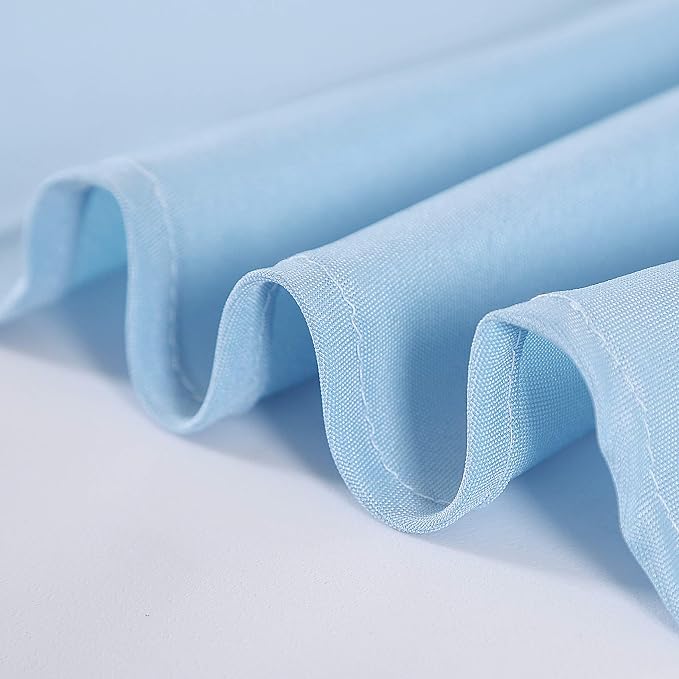 Cupuamon Rectangle Tablecloth 90x156 inch Washable Polyester Fabric Table Cloth for Wedding Party Dining Banquet Decoration(90x156, Blue Mist) - Image 7