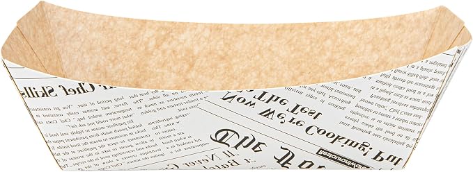 Restaurantware Paper lb Newsprint Food Tray Boat, 50 Pack - Image 13