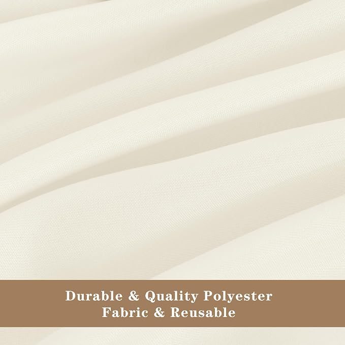 Fitable 6 Pack Ivory Tablecloths 90x156 Inch for 8 Foot Rectangle Tables - Image 9