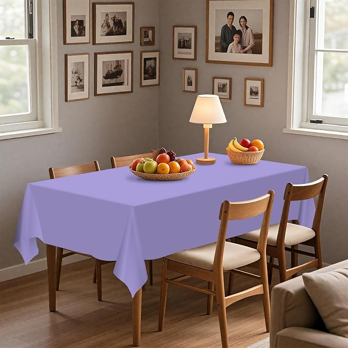 54IN X 160FT Plastic Table Cover Roll with Cutter Box, Cut to Size Plastic Table Cloths for Parties, Birthday, (Light Purple, 54"x1920") - Image 8