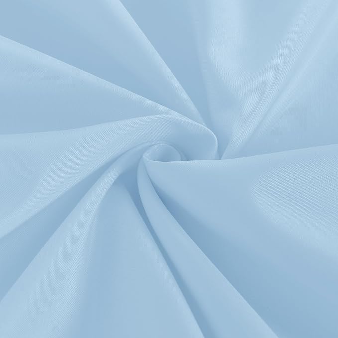 Obstal 2 Pack Table Clothes for 8 Foot Rectangle Tables - Water Resistant Washable Fabric Polyester Rectangle Table Cover Protector for Wedding, Banquet and Trade Shows, 96L x 30W Inches, Dusty Blue | Water Resistant Washable Fabric Polyester Rectangle... - Image 8