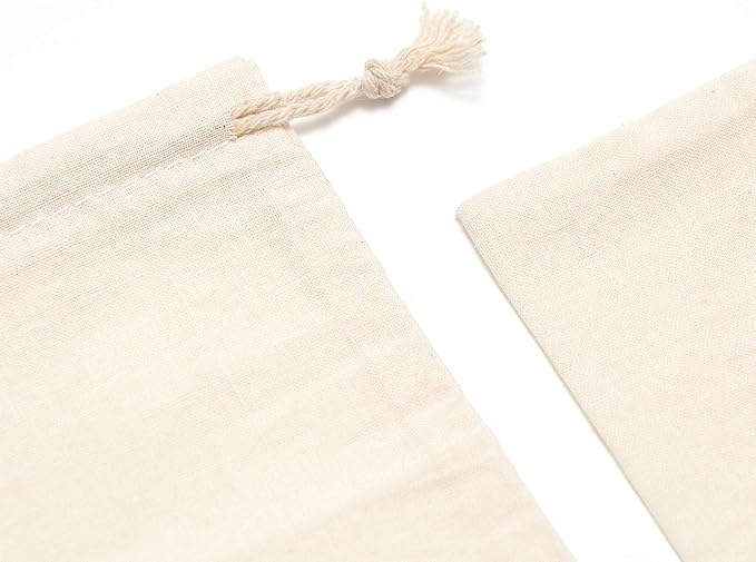 Tendwarm 20 Pack 3x3.9 Inch Mini Size Cotton Drawstring Bags Reusable Muslin Sachet Bag for Party Wedding - Image 4
