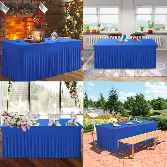 BDDC One-Piece Spandex Table Cloth Skirt for 8FT Rectangle Tables - Image 6