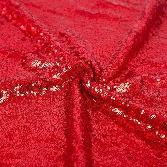 JYFLZQ Red Sequin Backdrop Curtain for Party 10x8ft(WxH) 1 Panel - Image 7