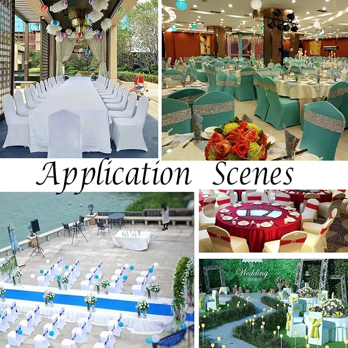 Dimatic 10 PCS Brown Spandex Chair Covers Dining Room Stretch Chair Covers Protector for Living Room Banquet Wedding Party Dining Decoration (Brown) - Image 5