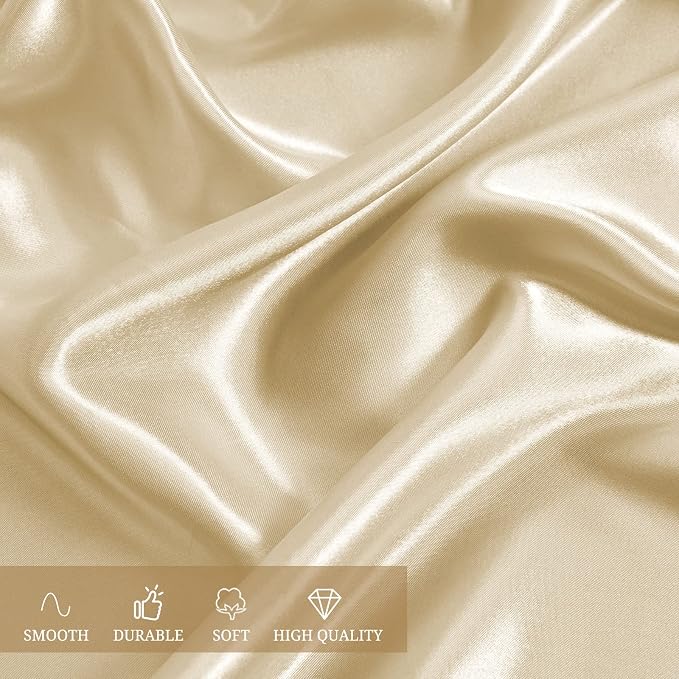 12 Pack Champagne Satin Tablecloth, 57 x 108 Inch - Image 8