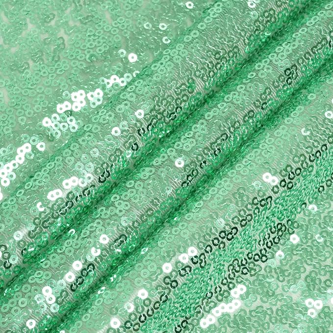 Eternal Beauty Mint Green 3mm Sequin Backdrop 8x10 Ft for Wedding - Image 9