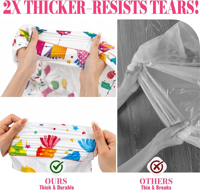 Plastic Table Cloth Disposable, 54In X 300Ft Table Cover Roll | Disposable Table Cover, Waterproof Surface,For Rectangle Round Tables, Birthday, Family Event(Party Colorful) - Image 7