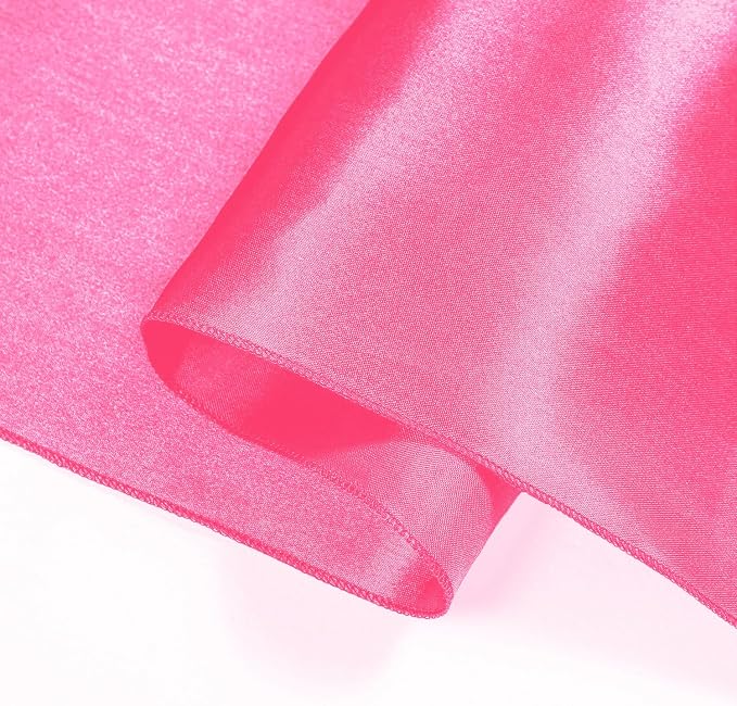 SI Pack of 15 Wedding 12 x 108 inch Satin Table Runner for Wedding, Decorations for Graduations, Engagements, Birthday Parties, Banquets, Runners fit Rectangle, Round Table - Bright Pink - Image 8