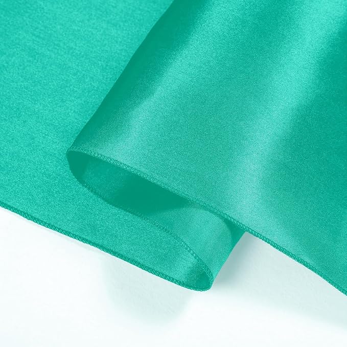 SI Pack of 50 Wedding 12 x 108 inch Satin Table Runner for Wedding, Decorations for Graduations, Engagements, Birthday Parties, Banquets, Runners fit Rectangle, Round Table - Seagreen - Image 8
