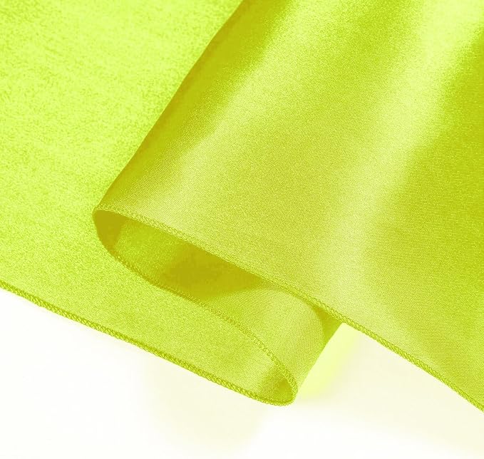 SI Pack of 25 Wedding 12 x 108 inch Satin Table Runner for Wedding, Decorations for Graduations, Engagements, Birthday Parties, Banquets, Runners fit Rectangle, Round Table - Neon Yellow - Image 8