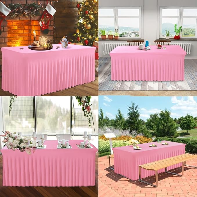 BDDC One-Piece Spandex Table Cloth Skirt for 4FT Rectangle Tables - Image 6