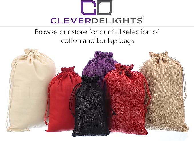 CleverDelights Cotton Bags - 14" x 20" - 25 Pack - Premium Muslin Drawstring Bag - Image 5