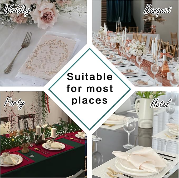 Bailarina Cloth Napkins Set of 120,17x17 inches Dinner Napkins Cloth Washable,Polyester Square Table Cloth Napkin Bulk with Hemmed Edges Ideal for Banquets, Parties and Weddings-Yellow - Image 7