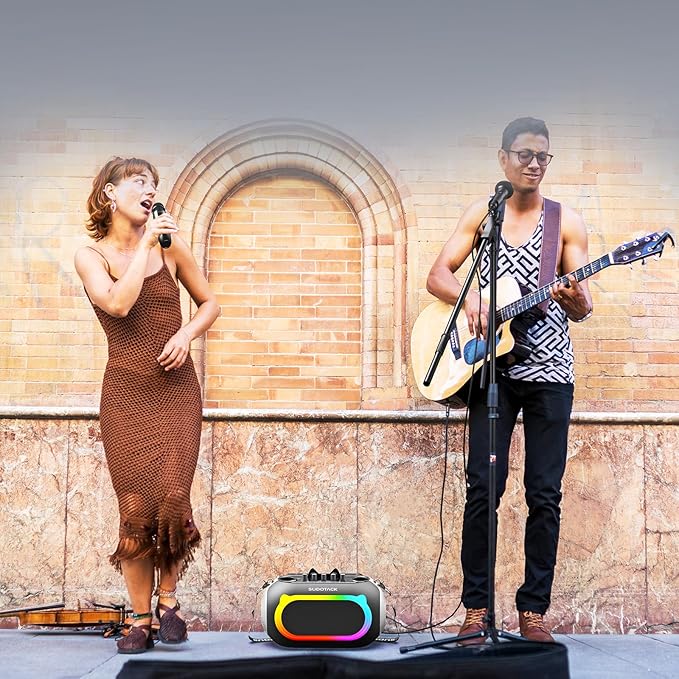 SUDOTACK Karaoke Microphone Wired Handheld: Dynamic Vocal Mic for PA System Speakers AMP with 9.84ft Cable and ON/Off Switch 1/4” Plug for Public Speaking