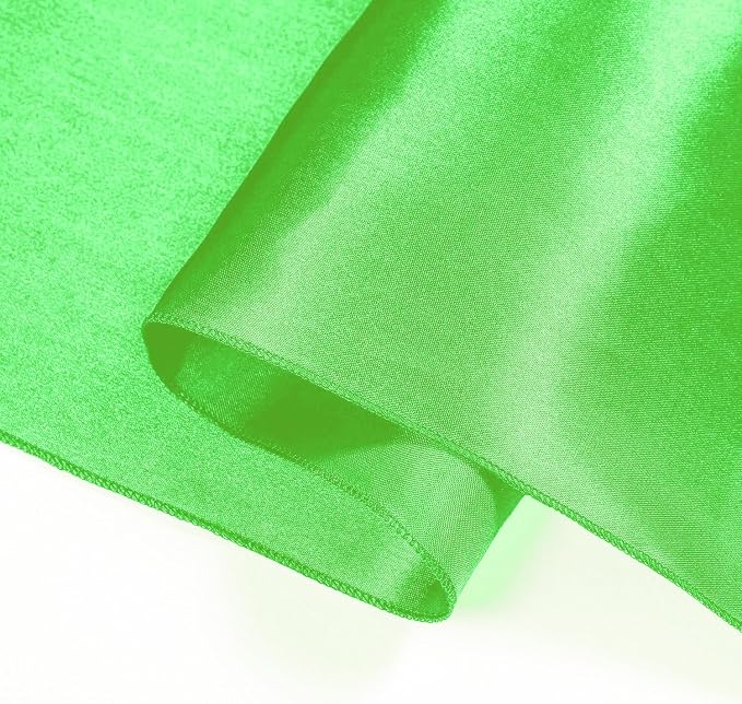 SI Pack of 10 Wedding 12 x 108 inch Satin Table Runner for Wedding, Decorations for Graduations, Engagements, Birthday Parties, Banquets, Runners fit Rectangle, Round Table - Neon Green - Image 8