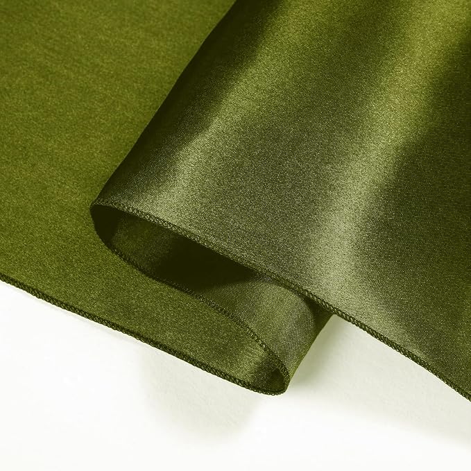 SI Pack of 25 Wedding 12 x 108 inch Satin Table Runner for Wedding, Decorations for Graduations, Engagements, Birthday Parties, Banquets, Runners fit Rectangle, Round Table - Olive Green - Image 8